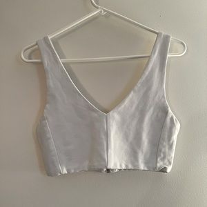 Zip up fitted crop top